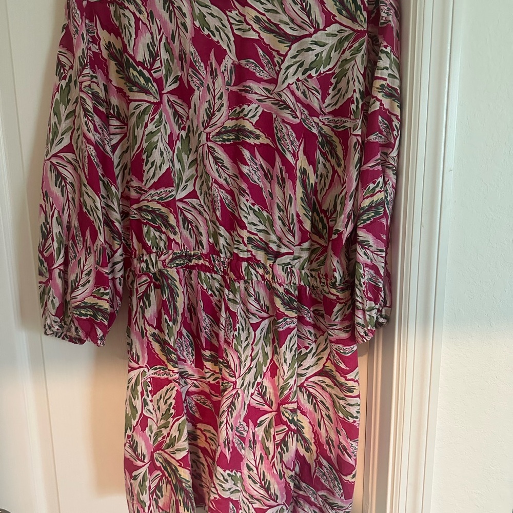Loft Multicolor Leaf Pattern Jumpsuit - image 3